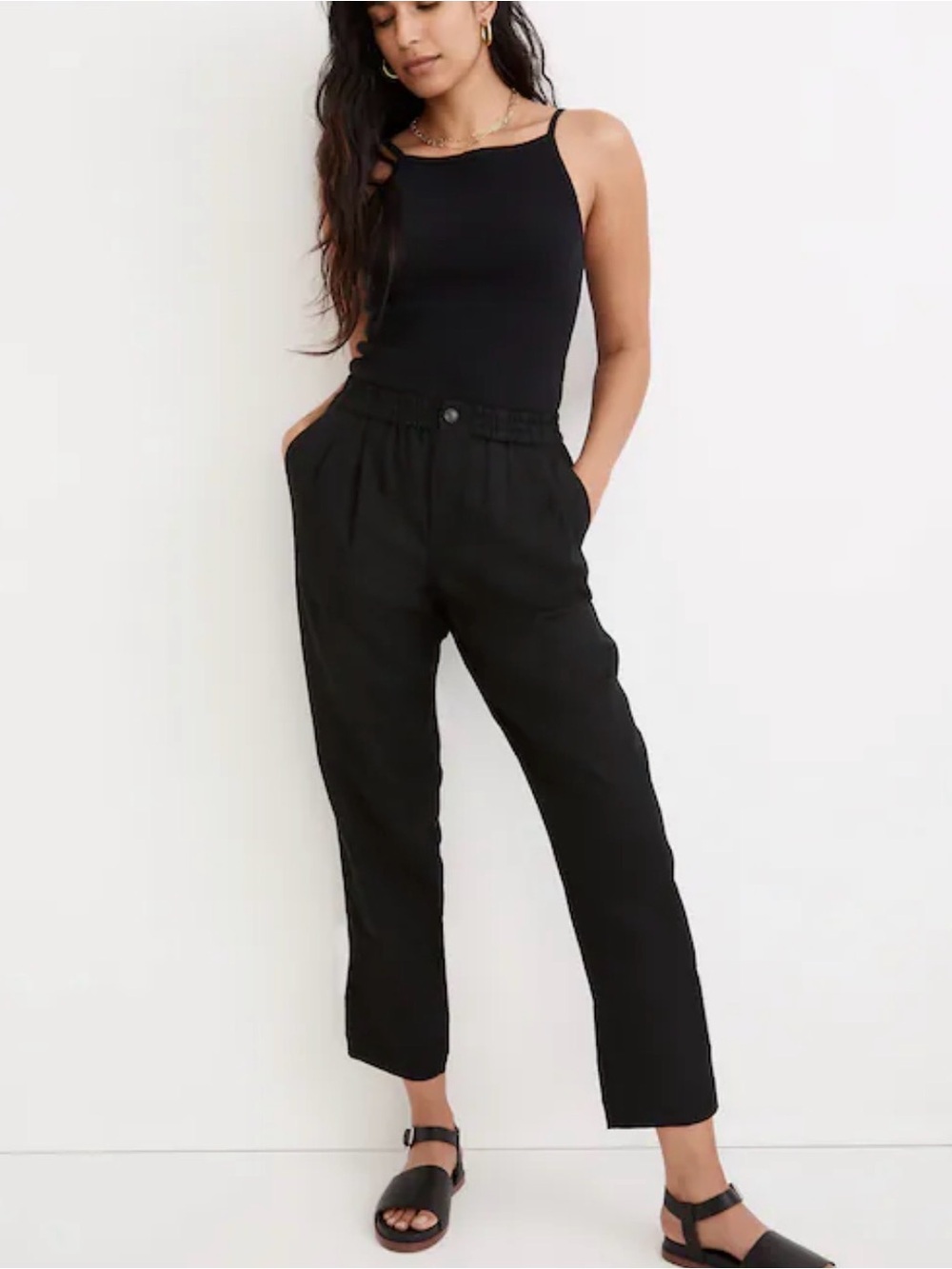 Madewell Black Cropped Ankle Pants